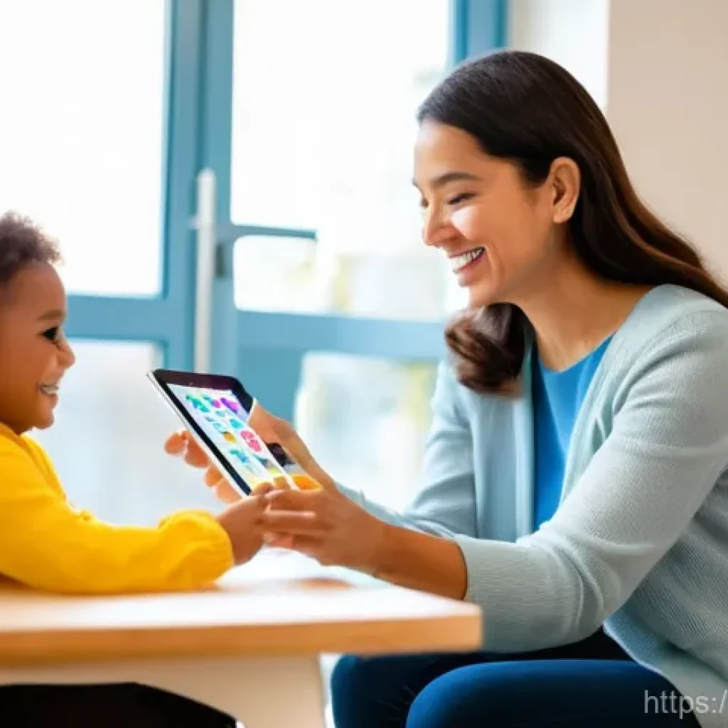 언어치료학 대학원 - **Prompt 1: A warm and inviting scene of a female Speech-Language Therapist (ST) conducting a sessio...