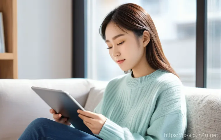 언어치료 연구 동향 - **Prompt**: A young Japanese woman (20s, fully clothed in comfortable modern casual wear like a soft...